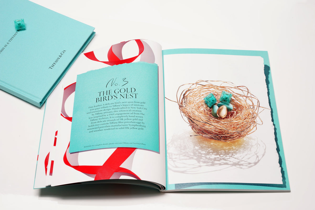 Tiffany Picture book with a gold nest